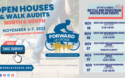 Forward La Crosse Announces November Drop-In Open Houses for the City of La Crosse’s Bicycle and Pedestrian Master Plan