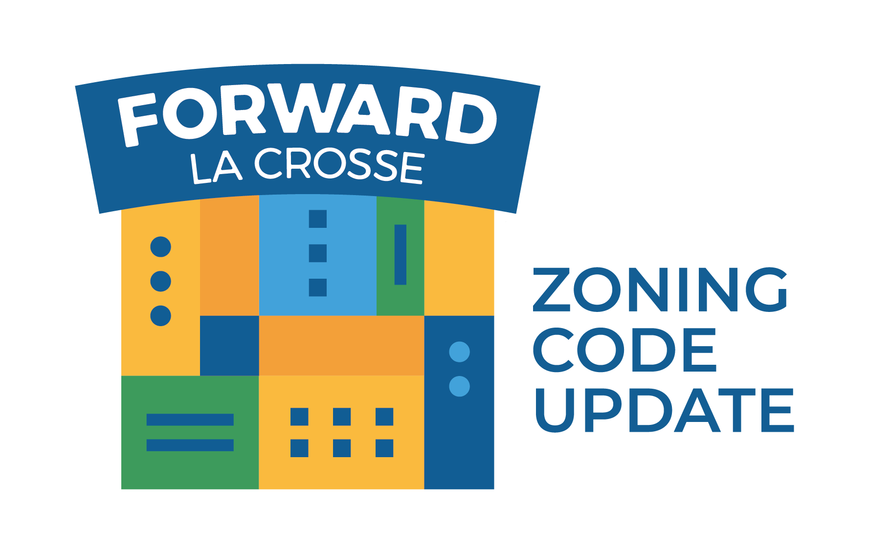 Forward La Crosse Zoning Code Update logo with a clear background