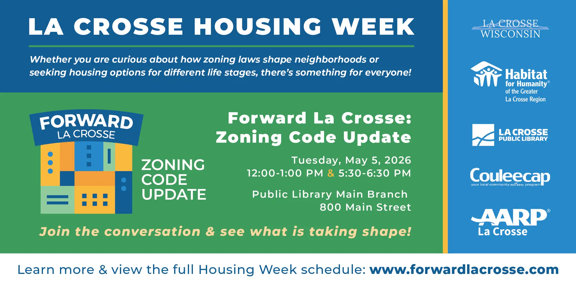 Forward La Crosse: Zoning Code Update (May 5th)